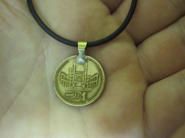 制作硬币吊坠结果