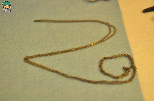 不织布制作饰品diy-廉价毛衣链 可爱的小兰花