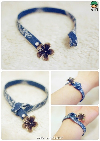 DIY清新布艺手工diy手链