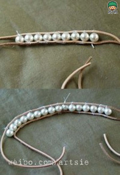 DIY创意手工diy大度蕾丝珍珠手链教你