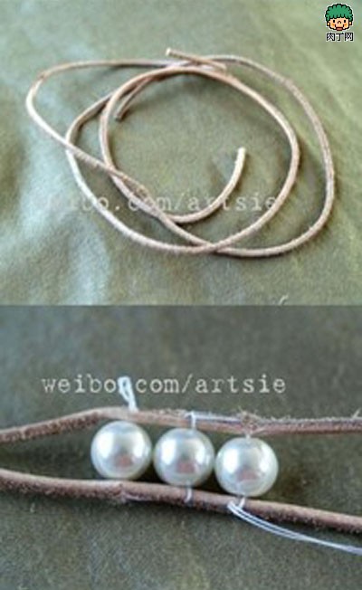 DIY创意手工diy大度蕾丝珍珠手链教你