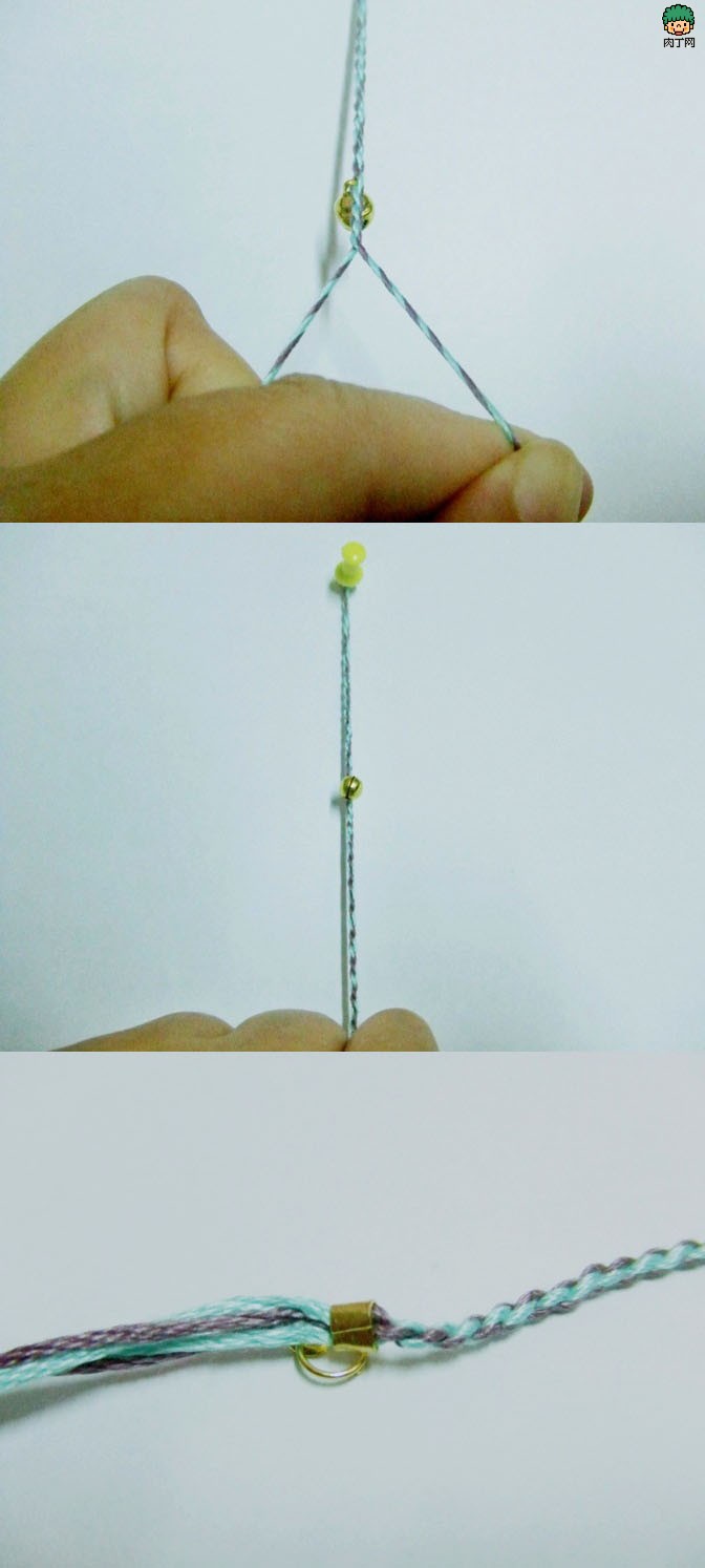 DIY创意手工编织彩绳手链具体教你
