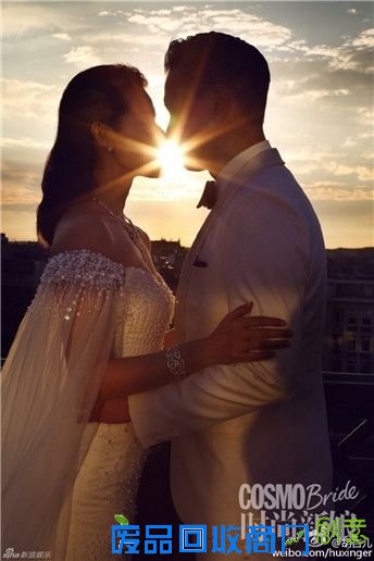 胡杏儿晒唯美婚纱照