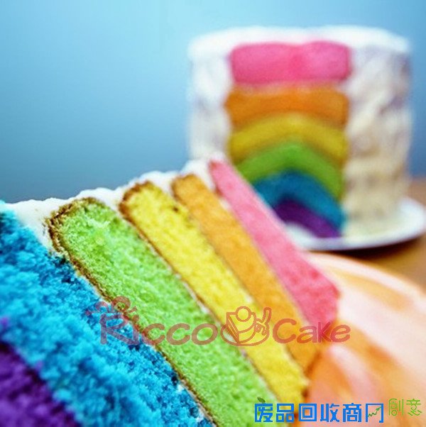 郁蔻手工烘焙 生日彩色鲜奶油蛋糕 创意口味