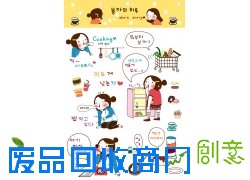 肚子疼的卡通女孩