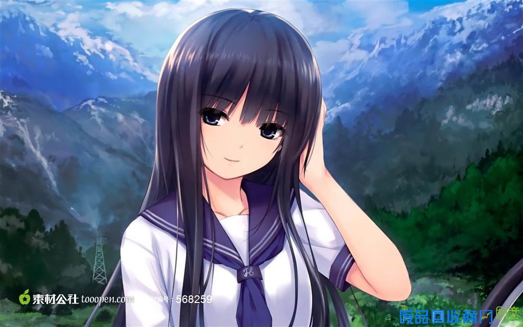 咖啡贵族清纯动漫美少女插画