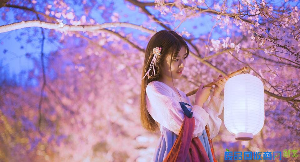 樱花树下日系小清新美女伤感唯美图片