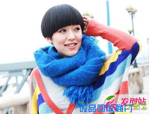 女学生时尚锅盖头发型图片[6P]