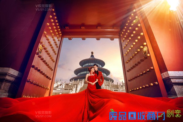 中国风婚纱照,V视觉摄影礼服任你选