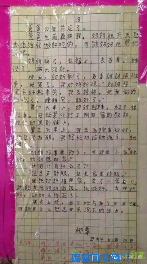 组图：大凉山女孩写出“最悲伤的小学作文”