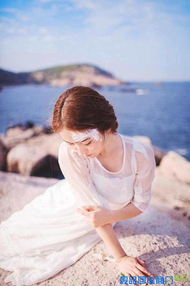 蓝色系唯美伤感意境小清新美女图片