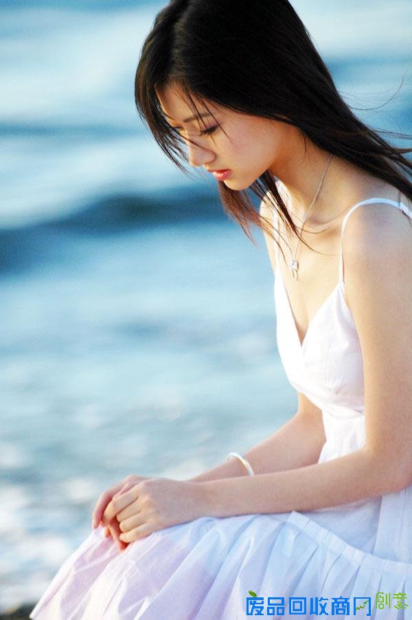 蓝色系唯美伤感意境小清新美女图片