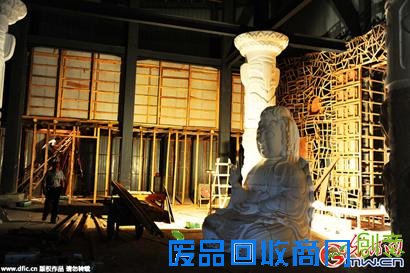 旷世奇葩：山寨狮身人面像内藏多尊佛像鬼怪(图)