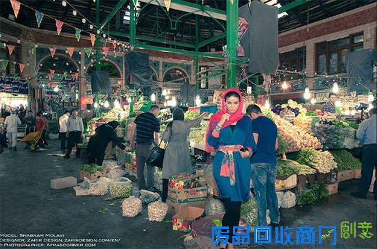 伊朗美女摘掉面纱的时尚街拍