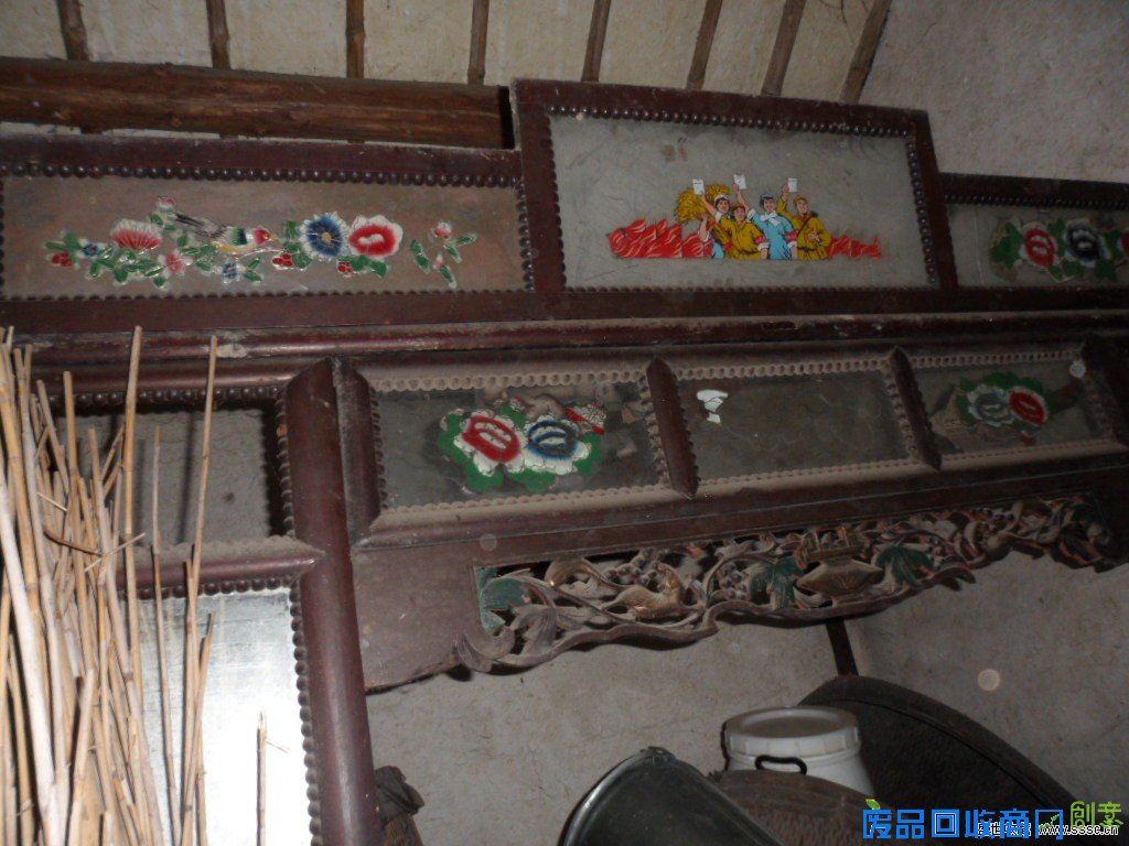 文革木床 家具 木器 漆器 