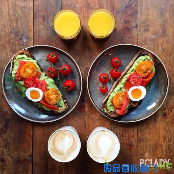 早餐新创意 对称早餐考功力