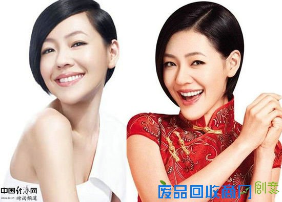 戚薇剪短发清爽干练