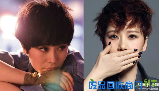 戚薇剪短发清爽干练