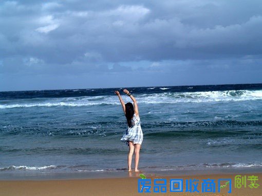 唯美女生海风意境图