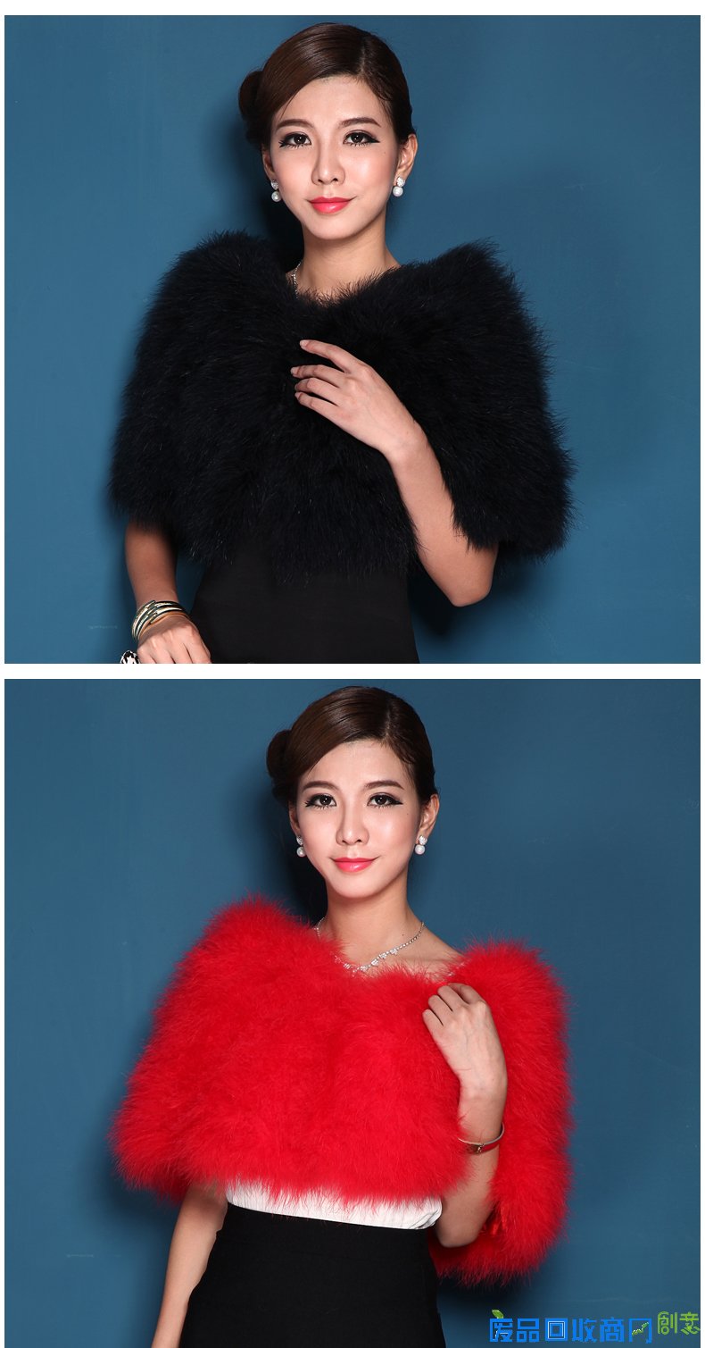 毛披肩皮草新娘婚纱披肩冬季女礼服年会外套 正品小外搭坎肩