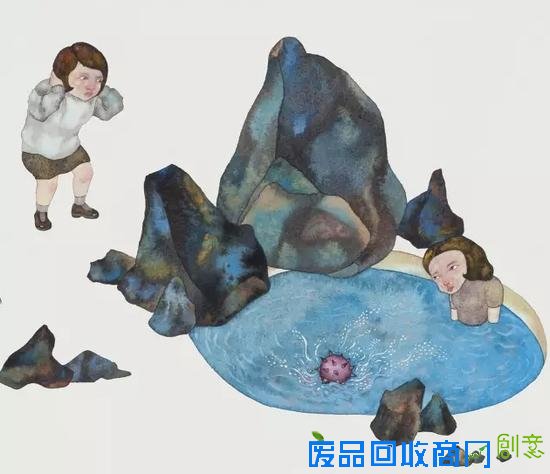 这些画和她一样干净、漂亮又伤感