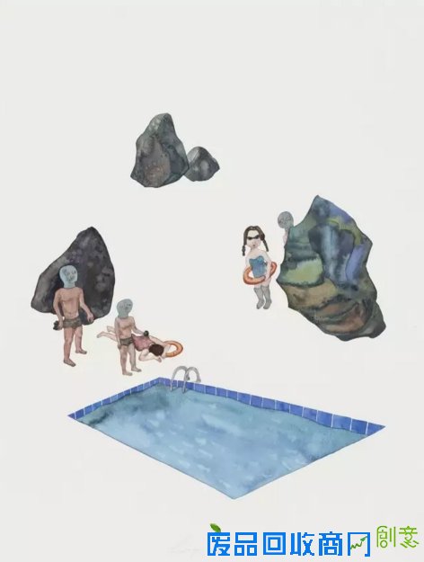 这些画和她一样干净、漂亮又伤感