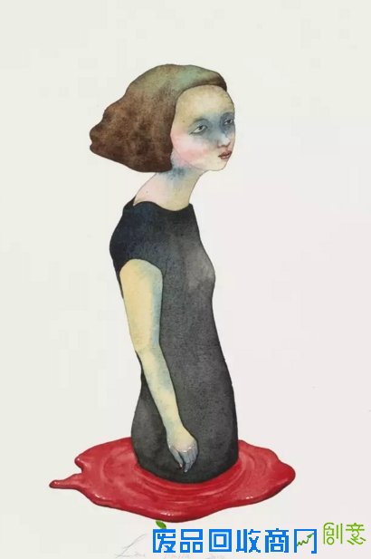 这些画和她一样干净、漂亮又伤感