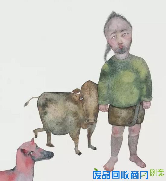 这些画和她一样干净、漂亮又伤感