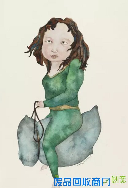 这些画和她一样干净、漂亮又伤感