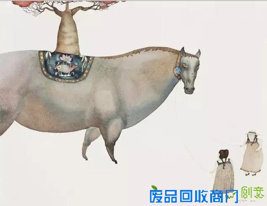 这些画和她一样干净、漂亮又伤感