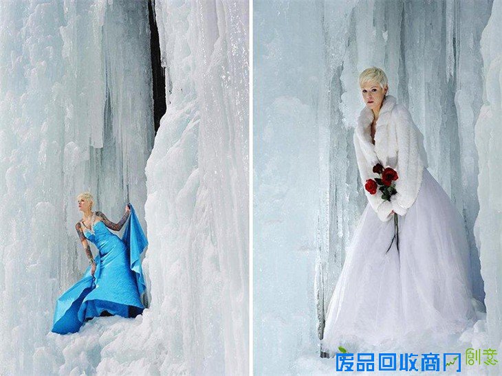 恐高慎入！摄影师吊在悬崖上拍婚纱照  