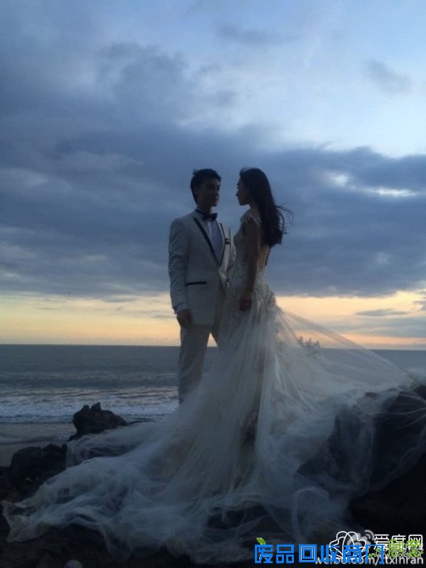 “安小主”陶昕然唯美婚纱照曝光 蓝天碧海恩爱羡煞旁人！