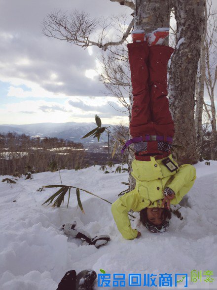 陈意涵雪中倒立震惊网友 可爱笑容极具感染力（组图）