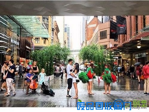 王阳明蔡诗芸抵达澳大利亚完婚 婚纱照系街头唯美风