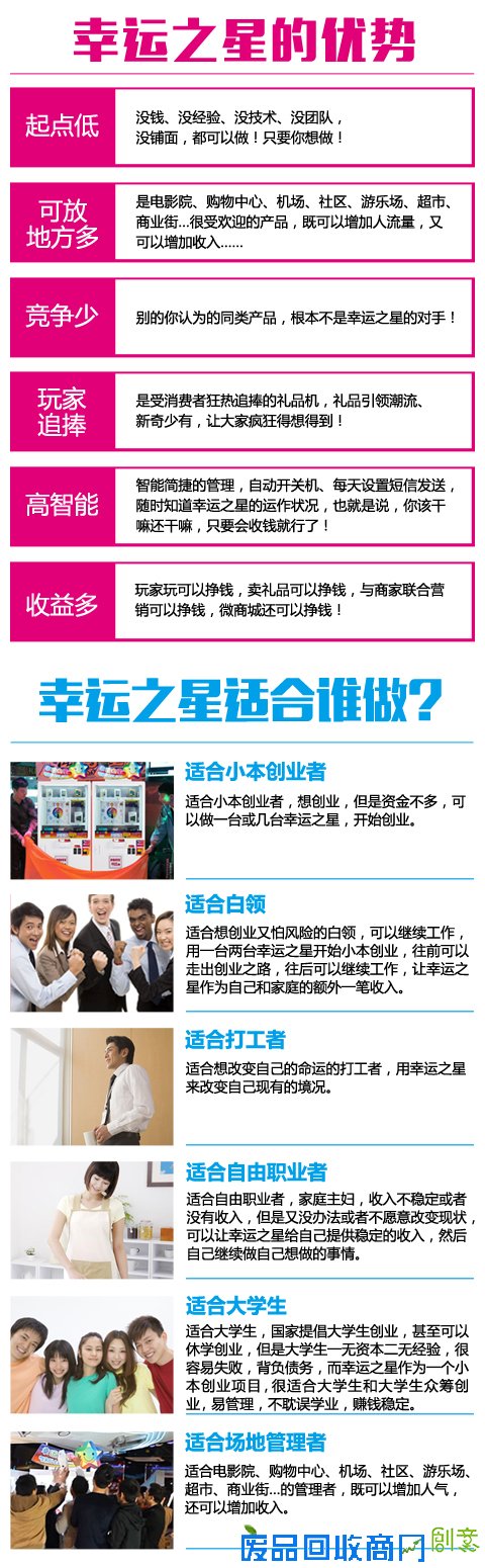 更好的的小本创业项目 当然幸运之星