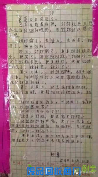 世界上最悲伤作文 小女孩的经历令人心疼内容句句戳中泪点