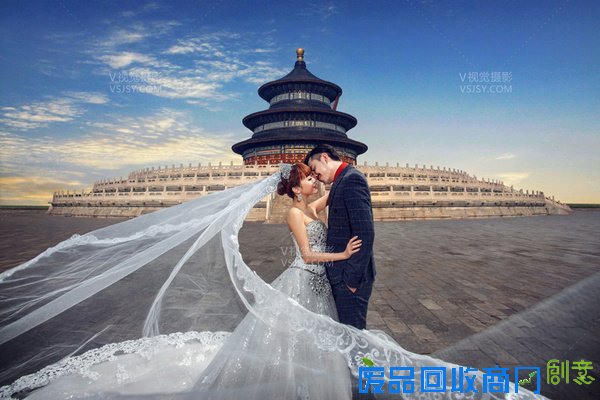 中国风婚纱照，V视觉定格北京婚纱摄影东方美