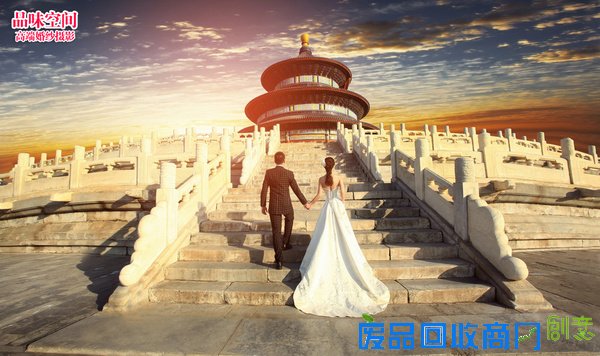 北京婚纱摄影；感受中国风天坛婚纱照