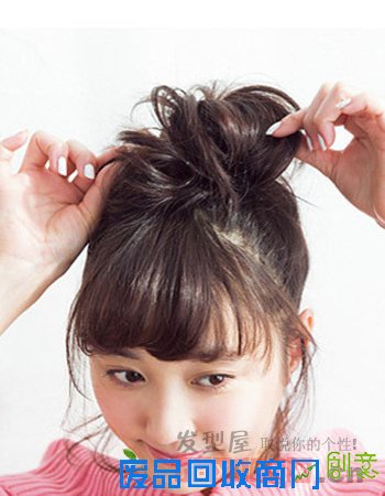 齐刘海怎么扎好看 丸子头VS马尾约会必学