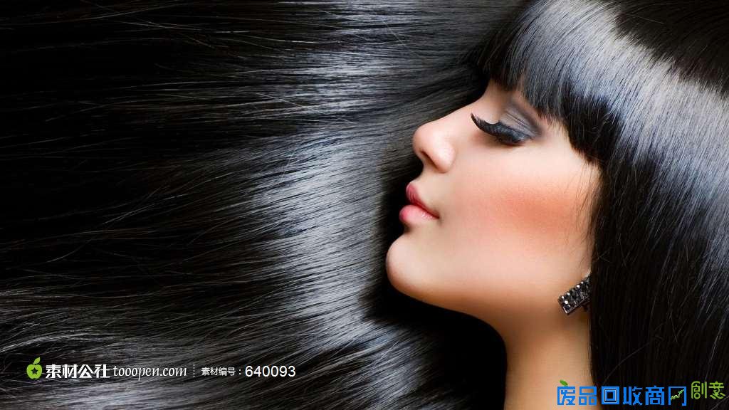 美女柔顺长发图 素材公社