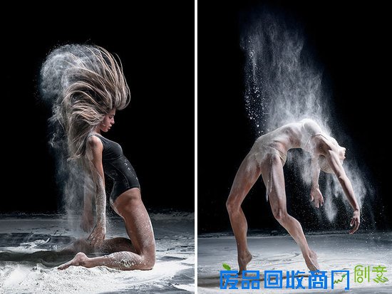 面粉与舞者的激情碰撞，人体力量之美竟如此震撼