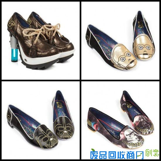 [动图]网友打造BB-8高跟鞋：还能自由转动