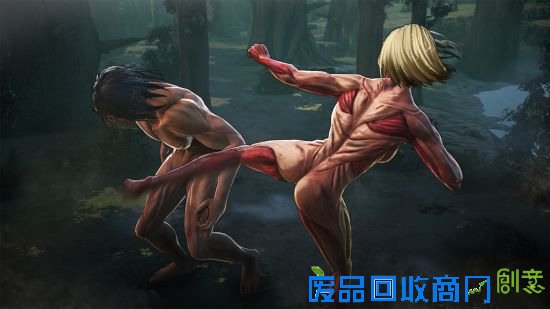 《进击的巨人》新截图曝光 集体围剿女巨人