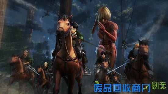 《进击的巨人》新截图曝光 集体围剿女巨人