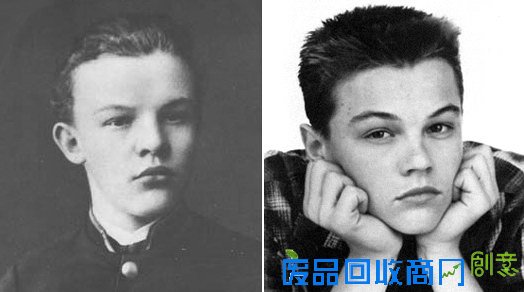 左：列宁 右：莱奥纳多