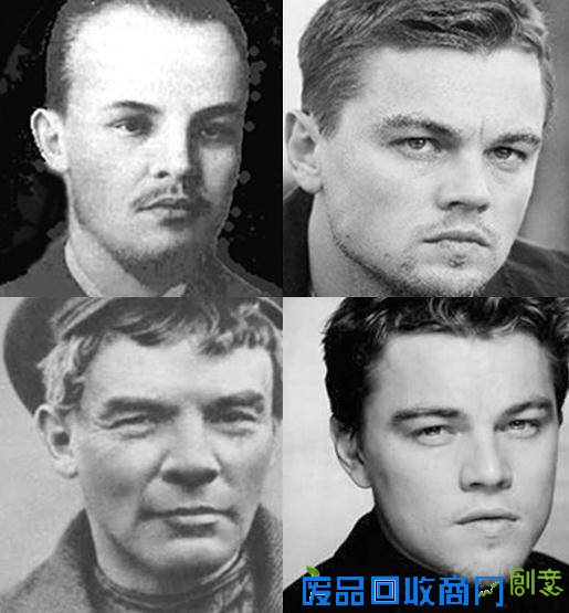 左：列宁 右：莱奥纳多