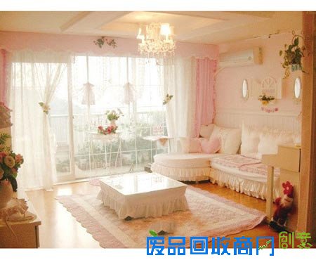 130p的韩式田园装修 少女闺房里的爱情故事