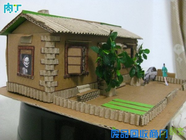 儿童手工制作纸盒小房子DIY图片大全◆肉丁儿童网