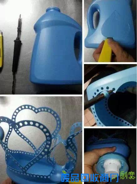 洗衣液瓶做成“花盆”，暑假做起来