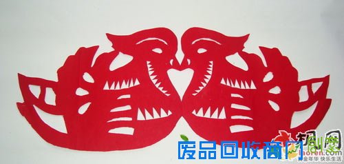 剪纸图案大全:鸳鸯剪纸教程 鸳鸯戏水剪纸步骤